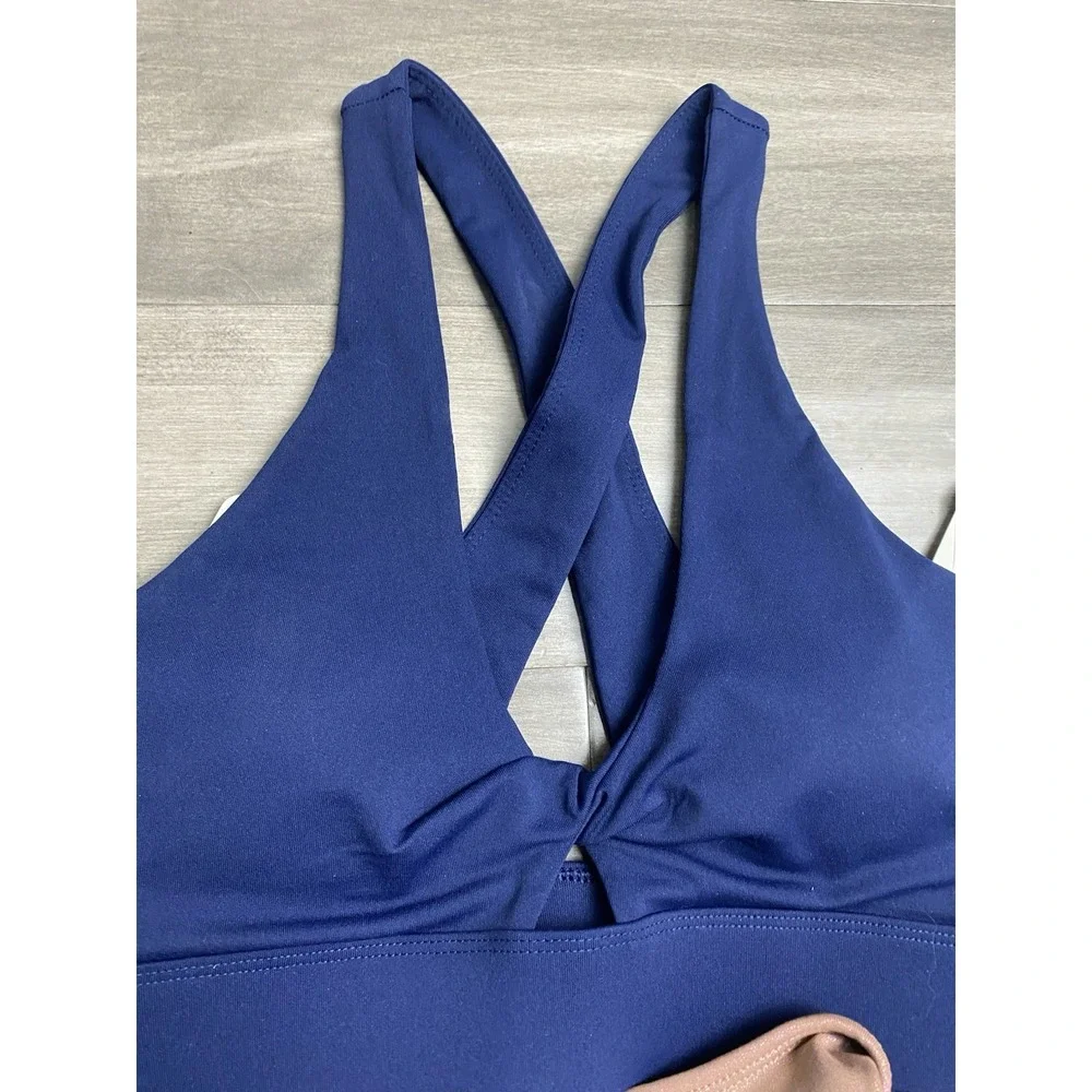 X4 Lot FABLETICS Women's Size Small Assorted Sports Bras Gym Active Train New